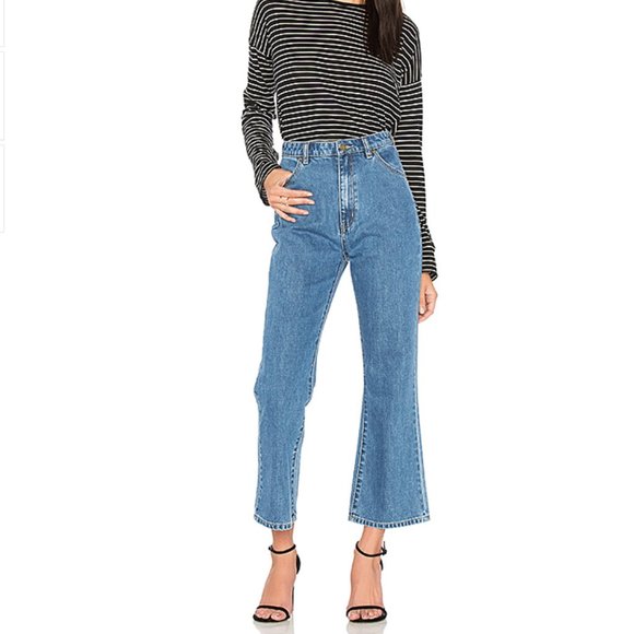 Rolla's Denim - Rolla Eastcoast Crop Flare Kimberly Blue Jeans 31